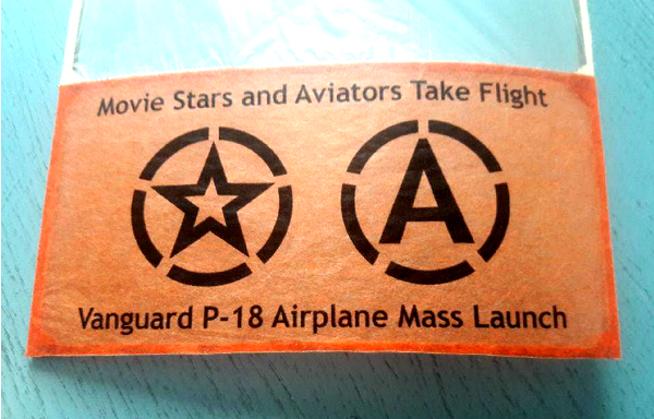 movie stars and aviators take flight vanguard p-18 logo wing tip photo orange