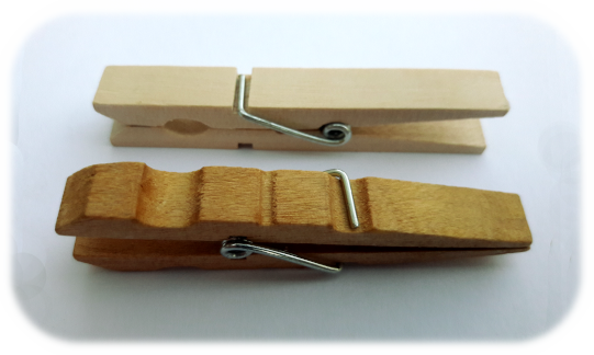 Clothespin conversion to Clamp by reversing spring